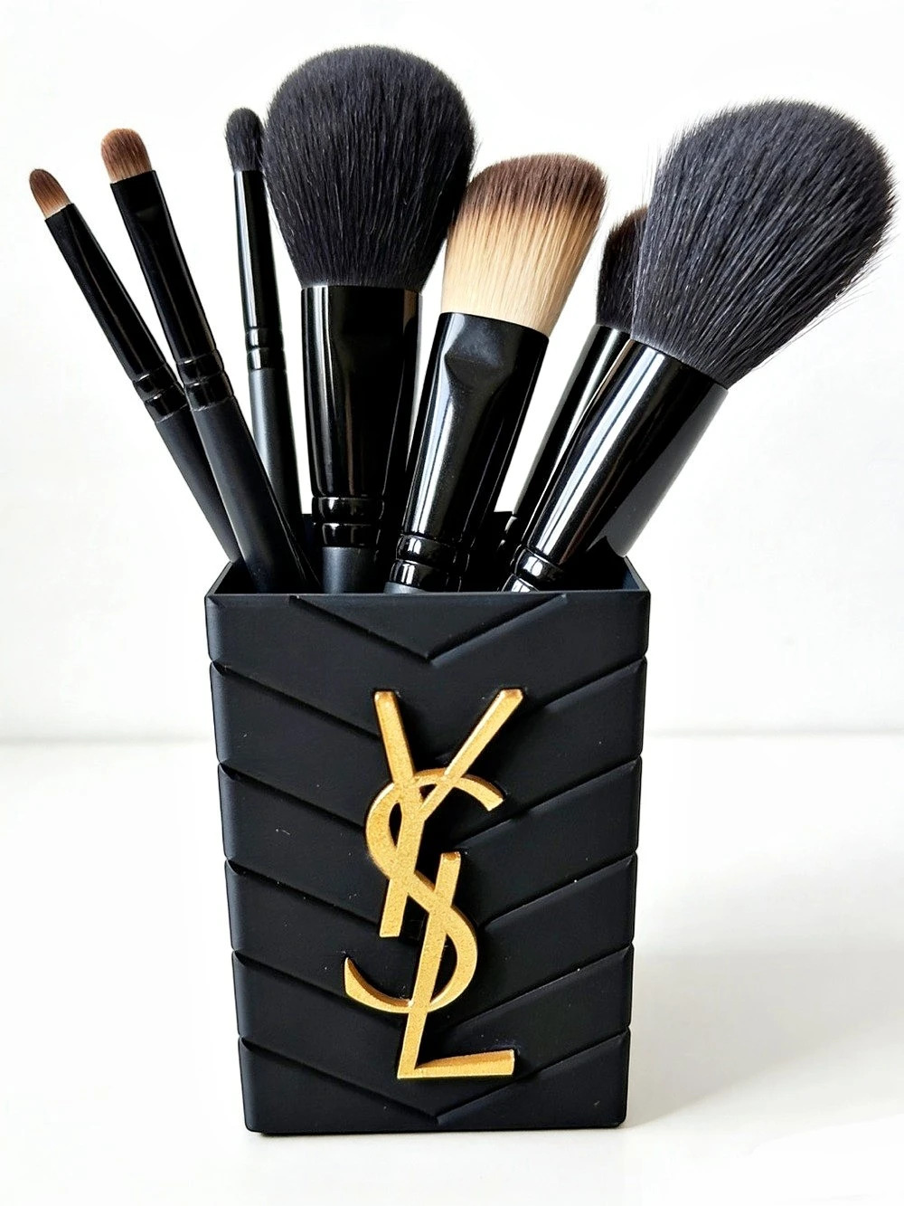 YSL Beaute Chevron Makeup Brush Holder Black